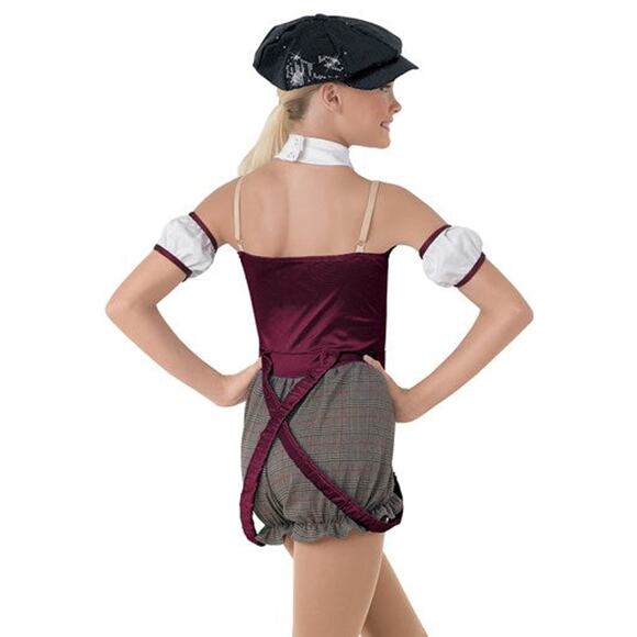 Dance Costume Weissman 8686 XXL Adult Burgundy Tie and Vest Jazz Sequin - Picture 2 of 3